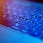 Detail of a laptop keyboard